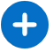 blue button with a plus icon